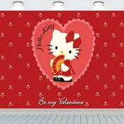 My Melody Hello Kitty Valentines Party Supplies for Photography Taspestry Post Backdrop Banner Background Birthday Decorations