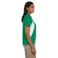 thumbnail image 2 of Harriton Side Blocked Micro-Pique Polo (M355W) Kelly Green/White, S, 2 of 3