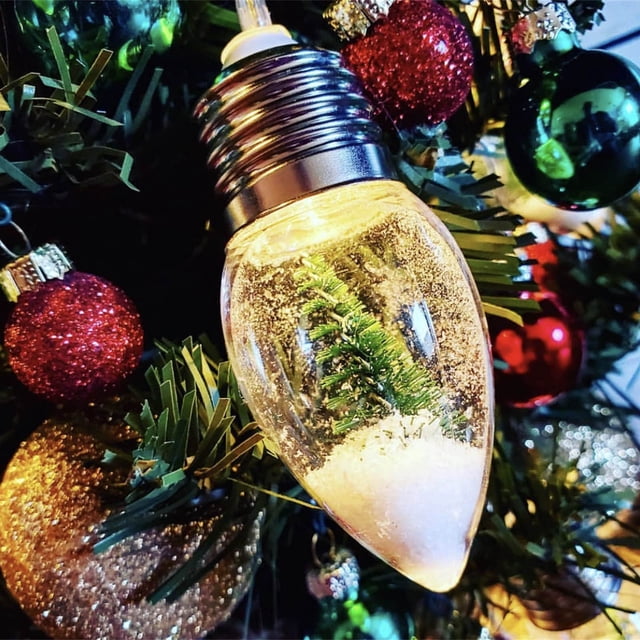 Xihbxyly Luces Led Navideñas de Bola de Nieve, Diseño de Cadena Mejorado, Funciona con Pilas, Uso Interior y Exterior, Ambiente Romántico, Perfectas para Fiestas Navideñas, Decoración Invernal, Longi