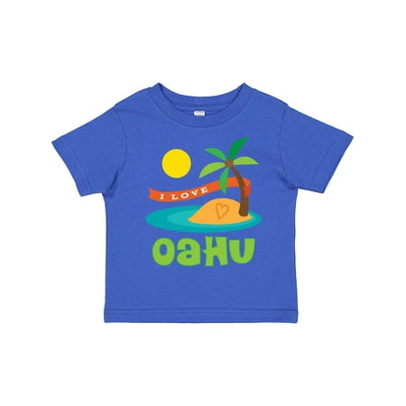 

Inktastic I Love Oahu Gift Toddler Boy or Toddler Girl T-Shirt