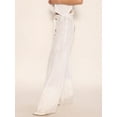 thumbnail image 3 of KelaJuan Women Summer Fashion Club Pants Open Crotch Wide Leg Sequin Party Pants for Cocktail, Cosplay, Stage, 3 of 5