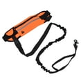 thumbnail image 4 of Laisse de Chien de Taille, Tissu de Plongée Polyester Imitation Nylon Bande Réfléchissante Conception Mains Libres Laisse de Chien pour la Randonnée pour le Jogging Orange, 4 of 8