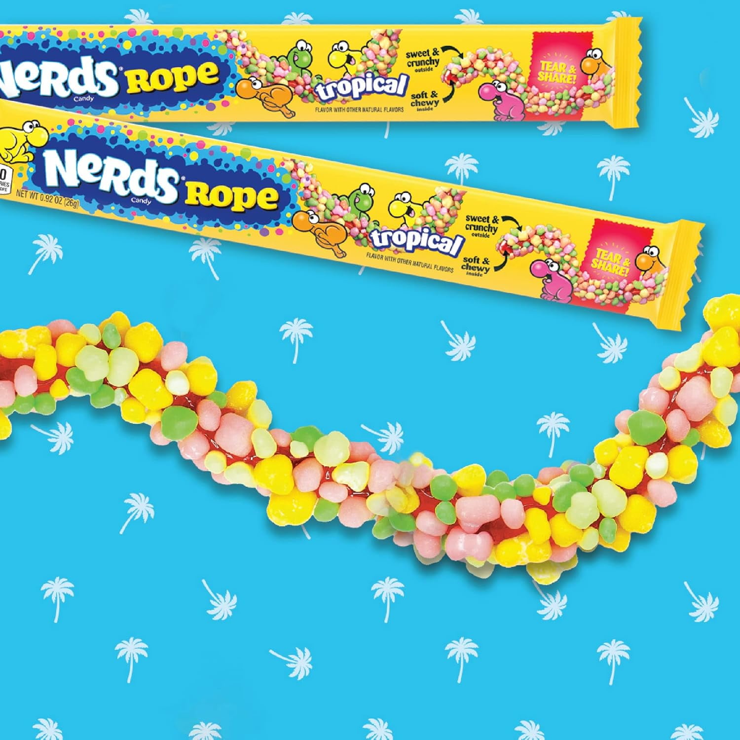 Nerds Rope Candy, Tropical, 0.92Ounce (Pack Of 24)