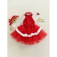 thumbnail image 3 of DcoolMoogl Christmas Baby Girls Princess Dress Halterneck Sequined Tulle Tutu Santa Dress Christmas Party Outfits, 3 of 7