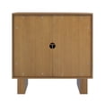 thumbnail image 5 of Nathan James Austin Mid Century Modern Kitchen Cabinet, Solid Wood Bar Cabinet or Dining Room Buffet with Geometric Door Accent, Light Brown, 5 of 6