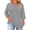 Gray, variant on Kixjoy 3/4 Length Sleeve Womens Tops Plus Size Casual Crewneck Shirts Loose Fit Business Basic Blouse Fashion Hollow Fall Outfits for Women, Pink 5XL