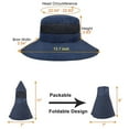 thumbnail image 5 of FZFLZDH Men And Women's Sun Protection Floppy Visor Bucket Hat Outdoor Large Brim Hat Uv Protection Sun Hat Fisherman Hat Navy Blue, 5 of 5