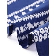 thumbnail image 5 of Agnes Orinda Women's Plus Size Summer Tops Boho Drawstring Tassel V Neck Short Sleeve Floral Printed Casual Blouses 3X Navy Blue, 5 of 6