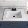 thumbnail image 4 of DeerValley DV-1DS0123 21" x 18" White Rectangular Vitreous China Drop-in Bathroom Sink with Overflow, 4 of 11