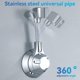 thumbnail image 4 of BR Soporte de ducha de mano de porcelana blanca ajustable de 360 ​​grados, 4 of 4
