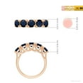 thumbnail image 5 of ANGARA Natural Half Eternity Five Stone 3 ct Blue Sapphire Wedding Band in 14K Rose Gold for Women (Size-5mm) | September Birthstone, Anniversary, Jewelry Gift for Women | Natural Blue Sapphire Ring, 5 of 10