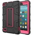 thumbnail image 6 of All-New Amazon Fire 7" 2019 Case, Dteck Heavy Duty Shockproof Armor Rugged Protective Case Cover with Stand Compatible With Amazon Kindle Fire 7 9th Generation 2019 Release (Black/Rose), 6 of 6