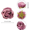 thumbnail image 3 of Artificial Purple Flowers Rose Artificial Flowers Bulk Heads Dried Silk Flowers Fake Roses Heads for Bouquet of Flowers Artificial Floral Arrangements (Purple), 3 of 5