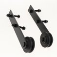 thumbnail image 4 of Percha de repuesto de hardware de rodillo de puerta de de granero deslizante de material acero negro de 2 piezas mi BLESIY Rodillos para puertas corredizas, 4 of 8