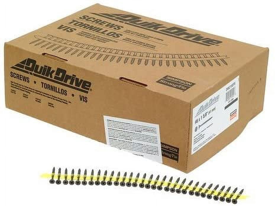 Simpson Strong Tie DWC158PS #6 x 1-5/8" Drywall to Wood Quik Drive Collated Screws - 2500 per Package