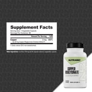 NutraBio Copper BisGlycinate Chelate, Immune Support Supplement, 90 Capsules