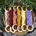thumbnail image 4 of 3 Pcs Handmade Crochet Dish Towel Holder Decorative Boho Macrame Kitchen Towel Hanger Loop Ring Hanging Hand Towels Holder Makes a Unique Gift for Christmas Housewarming, Birthday, Mother's Day, 4 of 7