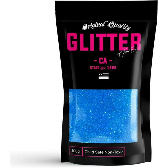 Blue Rainbow Premium Glitter Multi Purpose Dust Powder 100g / 3.5oz for use with Arts & Crafts Wine Glass Decoration Weddings Cards Flowers Cosmetic Face Body