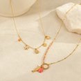 thumbnail image 5 of NICKSUN 18K Gold Plated Stainless Steel Ocean Charm Necklace, Starfish Conch Seashell & Double Fish Pendant Dainty Beaded Chain Necklace, Summer Beach Vacation Boho Neck Jewelry for Women, 5 of 5