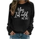 thumbnail image 2 of ICHUANYI Clearance Women's Printed T-shirt Long Sleeves Blouse Round Neck Casual Tops Sweatshirt(Black, XXL) ICHUANYI WER2023081200072, 2 of 4