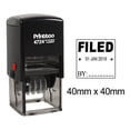 thumbnail image 1 of Printtoo Dater Stamp Self Inking With Arial Font Filed By Text Office Stationery Date Rubber Stamp-Black, 1 of 3