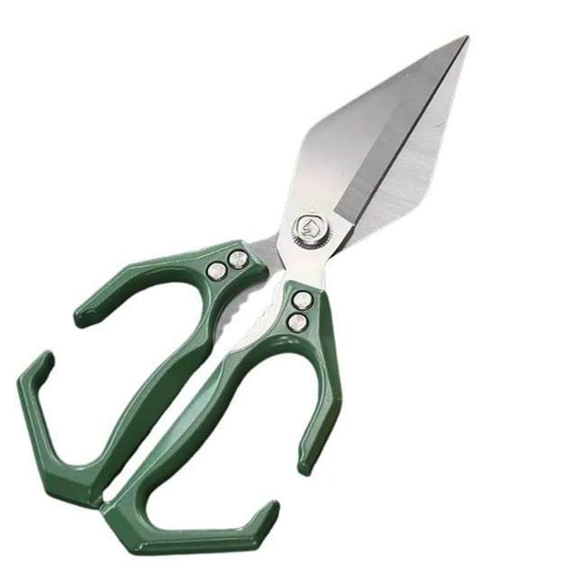 Multifunctional Heavy-Duty Kitchen Shears, Dishwasher Safe & Rust Resistant, for Poultry Chicken Turkey Bones Meat Seafood (Green)