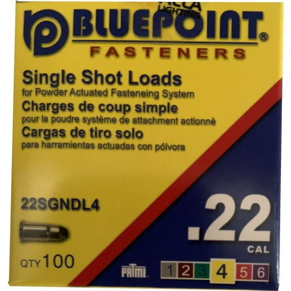 .22 Yellow SingleShot Cartridge Loads for Ramset MasterShot HammerShot TriggerShot 721 M70 Powers P1000 P2200 P2201 P7200 Hilti DXE37 DXE72 Simpson PT22 PT22H Powder Actuated Tool,100