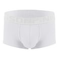 thumbnail image 1 of ylioge Mens Modal-Underwear Casual Ribbed Mid Waisted Soft Breathable Boxer Briefs Basic Solid Stretchy Comfort Loungewear Workout Underpants, 1 of 6