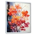 thumbnail image 2 of Designart "Crimson Maple Serenity Japanese Artistry I" Floral Floater Framed Wall Decor, 2 of 7