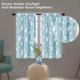 thumbnail image 5 of Christmas Tree Blue Kitchen Curtains Set of 2, Snowflakes Retro Short Window Curtains, Window Treatment Tier Curtains for Kitchen Over Sink Dining Room Decor (26x36 Inch), 5 of 6