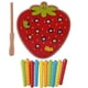 thumbnail image 1 of Capture Worm Magnetic Wooden Toy Kid Educational Intelligence Development Toys Strawberry, 1 of 4