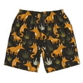thumbnail image 2 of Honeii's Funny Fox by the Field Print Men's Casual Shorts with Drawstring，Swim Trunks Quick Dry Beach Shorts, 2 of 5