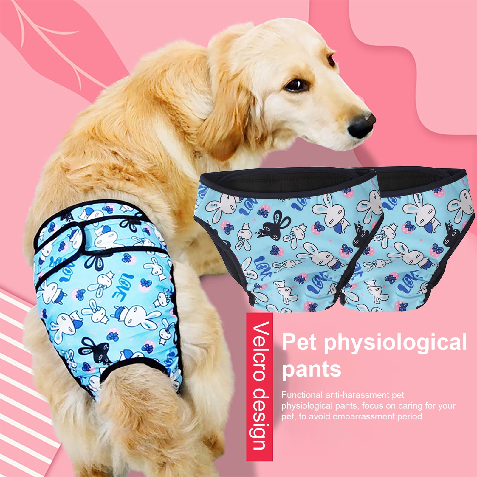 Kavoc Dog Sanitary Pants Cotton Physiological Pet Diaper for Girl Dog