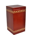 thumbnail image 2 of Border Inlaid Wooden Urns for Human Ashes Adult, Rosewood Cremation Urns for Ashes, Burial Urns for Columbarium, Wooden Box Funeral Urns for Human Ashes Large - 250 Cu/In (Maroon), 2 of 3