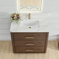thumbnail image 5 of Porto 36" Aged Dark Brown Oak Single Bath Vanity with Fish Maw White Quartz, 5 of 15