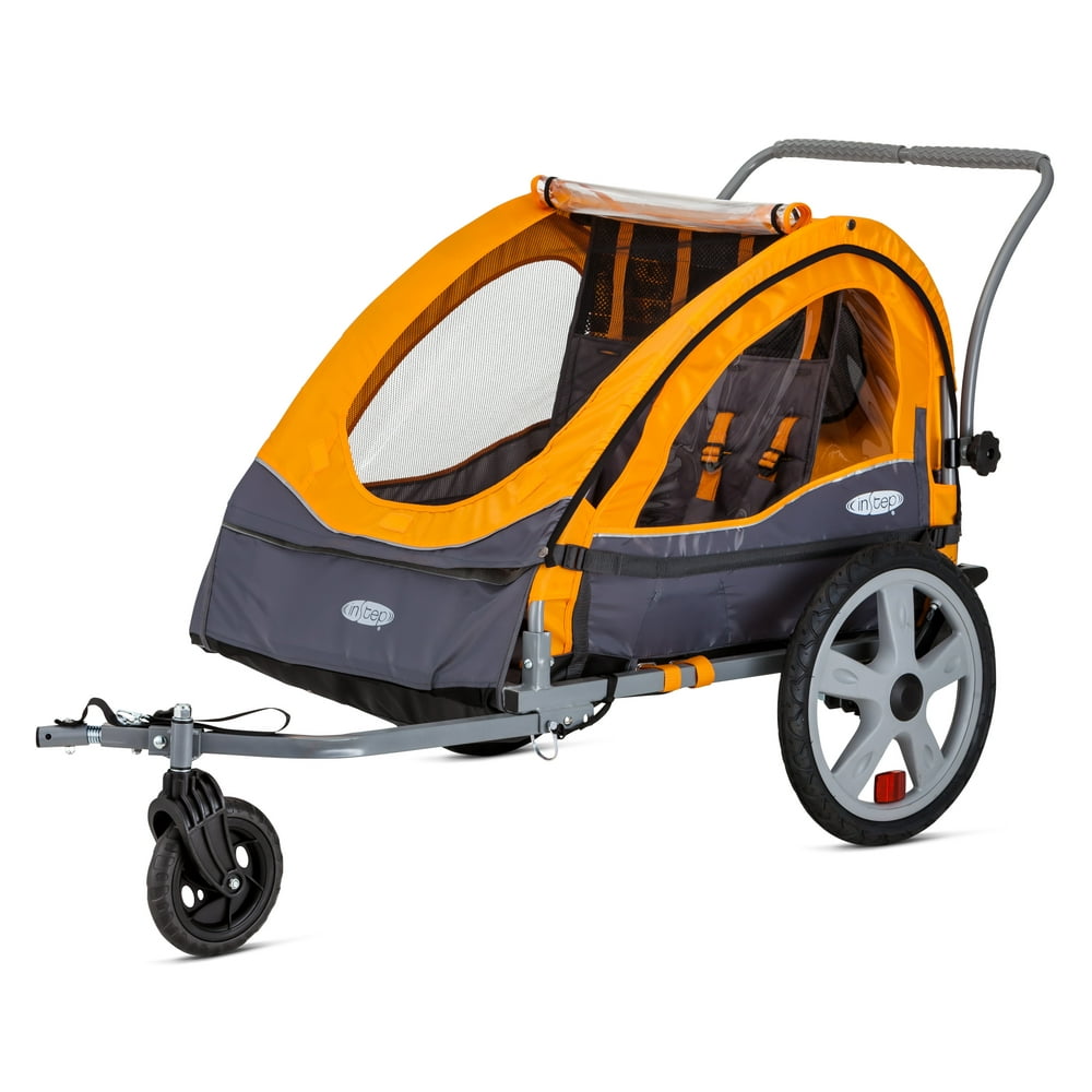 InStep Sierra Double Bicycle Trailer, 20 inch wheels, folding frame