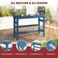 thumbnail image 4 of SERWALL All Weather HDPE Outdoor Patio Bar Set, Adirondack Bar Chairs Set of 4 and Bar Height Table, Navy, 4 of 8
