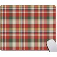 thumbnail image 1 of Tapis de Souris Premium à Carreaux Rouges Beiges (7.9 Pouces x 9.5 Pouces) avec Base en Caoutchouc Antidérapante Naturelle, Idéal pour Ordinateur Portable, Ordinateur et PC, Style Vintage, 1 of 4