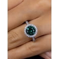 thumbnail image 2 of 2.25 Carat Round Cut Natural Diamond Green Emerald Gemstone Charming Bridal Ring for Women Solid 18K White Gold Size 3 by Diamond-Capitals, 2 of 7