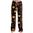 thumbnail image 2 of Women's Halloween Pjs Pants - Halloween Pajama Pants, Cute Wide Leg Pants for Women, Halloween Pajama Sets, Cozy Cotton Pants for Women, Relaxed Fit Pj Pants Light, 2 of 5