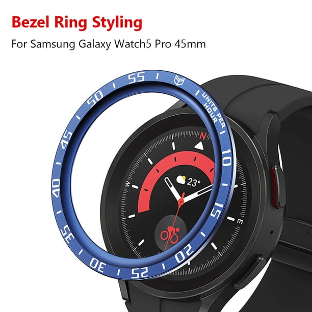Anillo de inserción de bisel de metal con protección de escala para Samsung Galaxy Watch5 Pro 45mm Ndcxsfigh Para estrenar