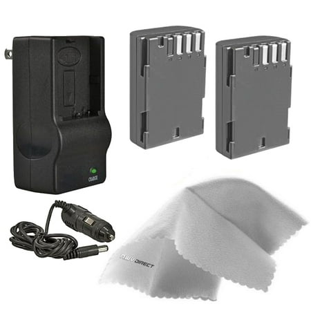 Pentax K-01 High Capacity 'Intelligent' Batteries (2 Units) + AC/DC Travel Charger + Nwv Direct Microfiber Cleaning Cloth.
