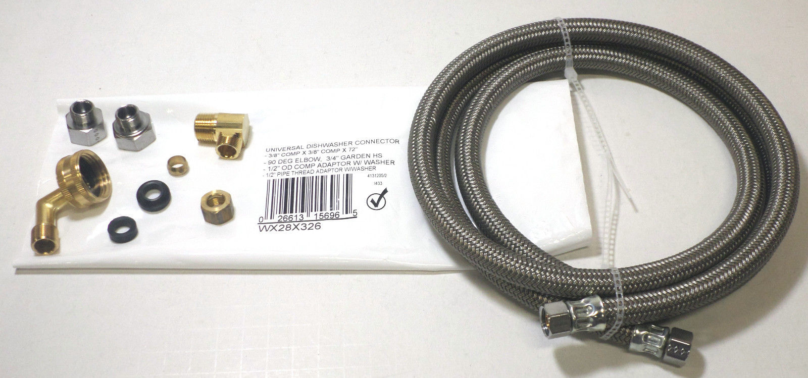 Wx28x326 Ge Dishwasher Connector 3 8 X 3 8 Compression X 72 Long Walmart Com Walmart Com
