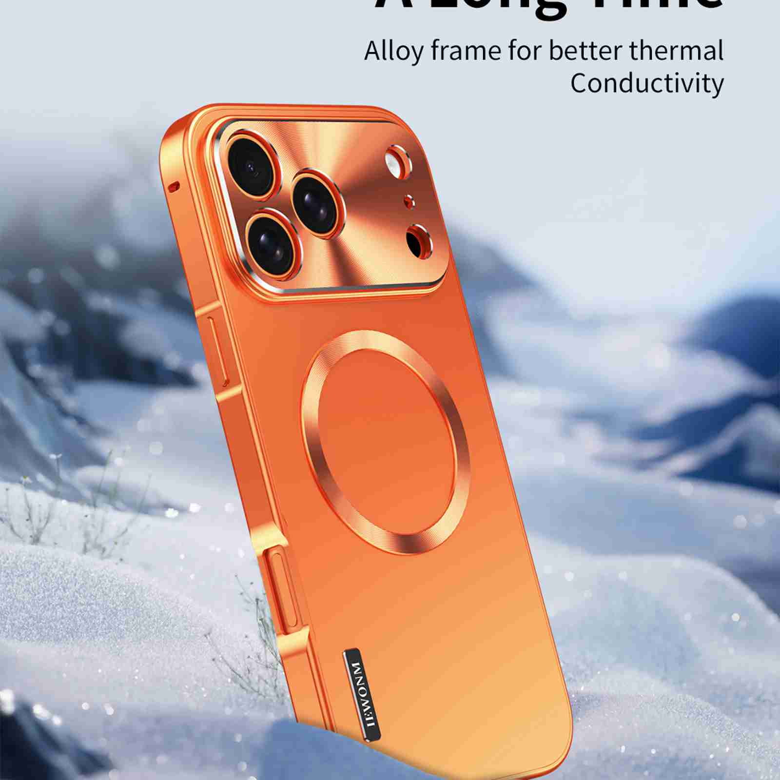 Dteck Magnetic Metal Frame Case for iPhone 17 Pro Max, Luxury Aluminum Alloy Magnetic Adsorption Cover with Built-in Lens Protector Shockproof Hard Back Cover, Titanium