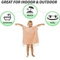 thumbnail image 4 of Quick-Dry Hooded Beach Towel Cape | Water Absorbent Microfiber for Kids & Adults | 66x60cm Lightweight Travel Towel for Swimming Surfing Yoga, 4 of 6
