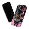 thumbnail image 3 of Space Cat Phone Case, Cute Astronaut Cat Illustration, Cosmic Galaxy Design Protective Cover for iPhone 16 15 14 13 12 11 Pro Plus Mini, 3 of 6