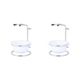 thumbnail image 4 of Jumpingount Estante de almacenamiento Soporte para tazones Multipropósito Mano de obra fina Hierro Ahorro de espacio exquisito Estilo simple Blanco 2Conjunto, 4 of 6