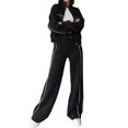 thumbnail image 1 of Conjunto Deportivo de Dos Piezas para Mujer, Ideal para Otoño Incluye Sudadera de Larga con Cremallera y Pantalón Negro L, 1 of 9