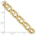 thumbnail image 2 of 10k Yellow Gold Solid 7mm Hand Polished Nautical Ship Mariner Anchor Link Chain Bracelet 8 Inch Lobster Claw Link Bracel, 2 of 2