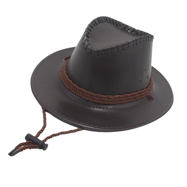 Sombrero de vaquero occidental de moda Sombrero para el sol de cuero para café Zulema Sombrero de vaquero